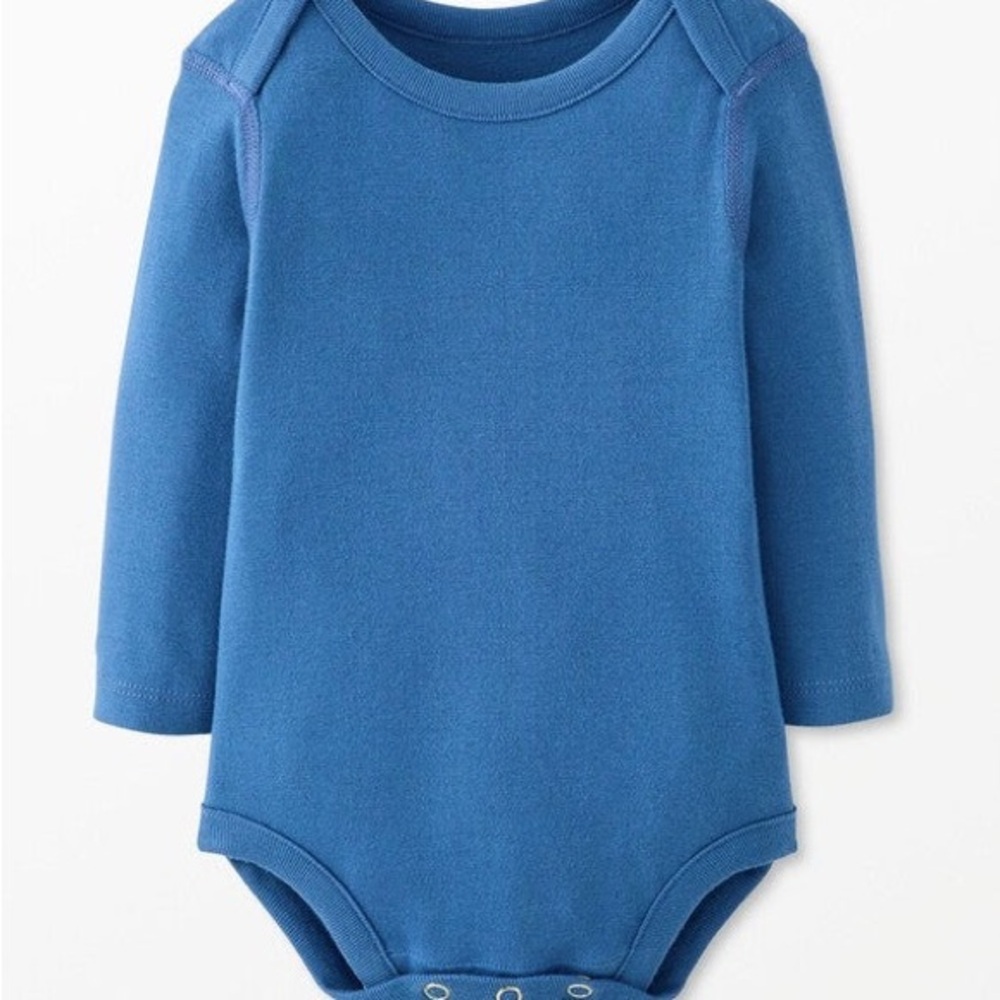 Hanna Andersson Classic Blue Long Sleeve Bodysuit